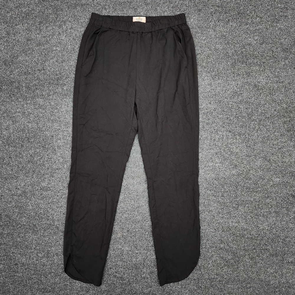 Marine Layer Womems XS Black Allison Pants Elastic Waist Pull On Tapered Leg